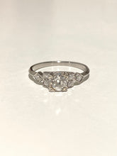 Load image into Gallery viewer, Antique Platinum Art Deco Old Mine Cut Diamond Ring
