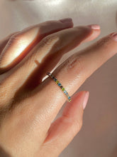 Load image into Gallery viewer, Vintage 14k Rainbow Diamond Eternity Band 0.95 cts

