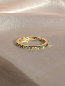 Vintage 14k Rainbow Diamond Eternity Band 0.95 cts