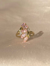 Load image into Gallery viewer, Vintage 10k Diamond Morganite Cluster Ring
