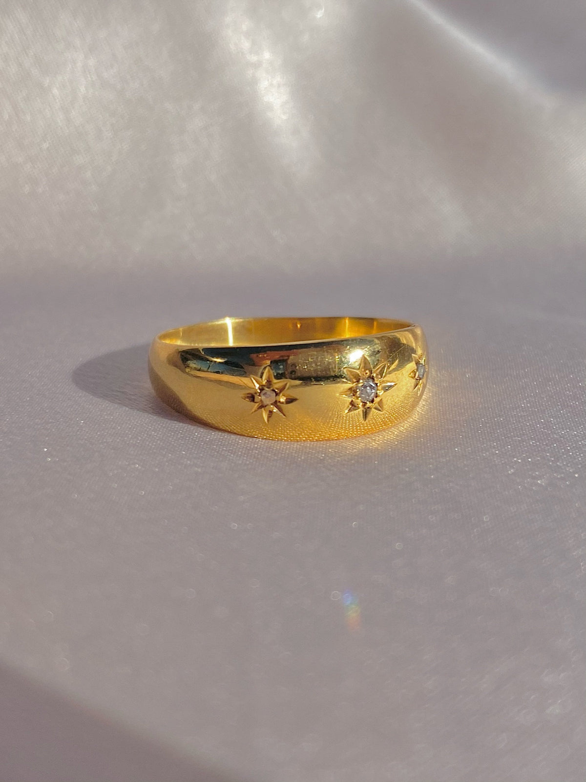 Antique 18k Diamond Trilogy Gypsy Ring 1920