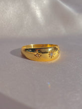 Load image into Gallery viewer, Antique 18k Diamond Trilogy Gypsy Ring 1920
