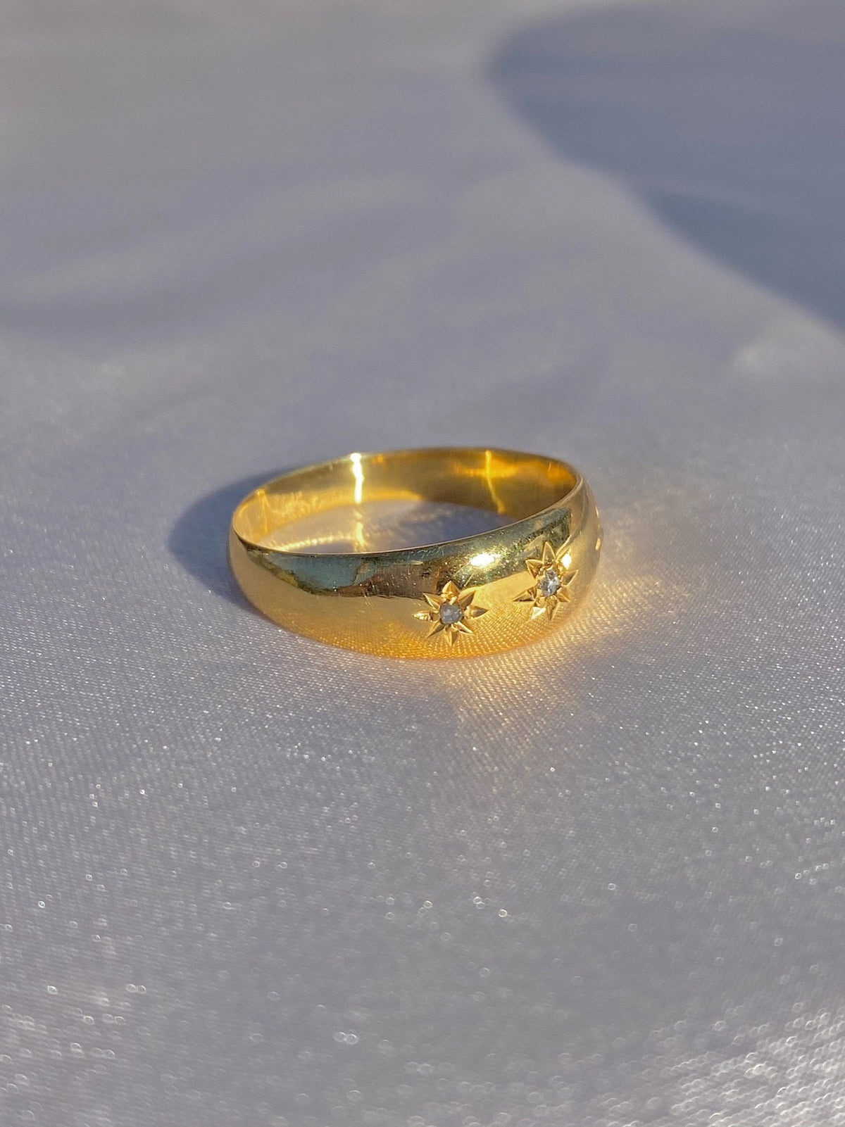 Antique 18k Diamond Trilogy Gypsy Ring 1920