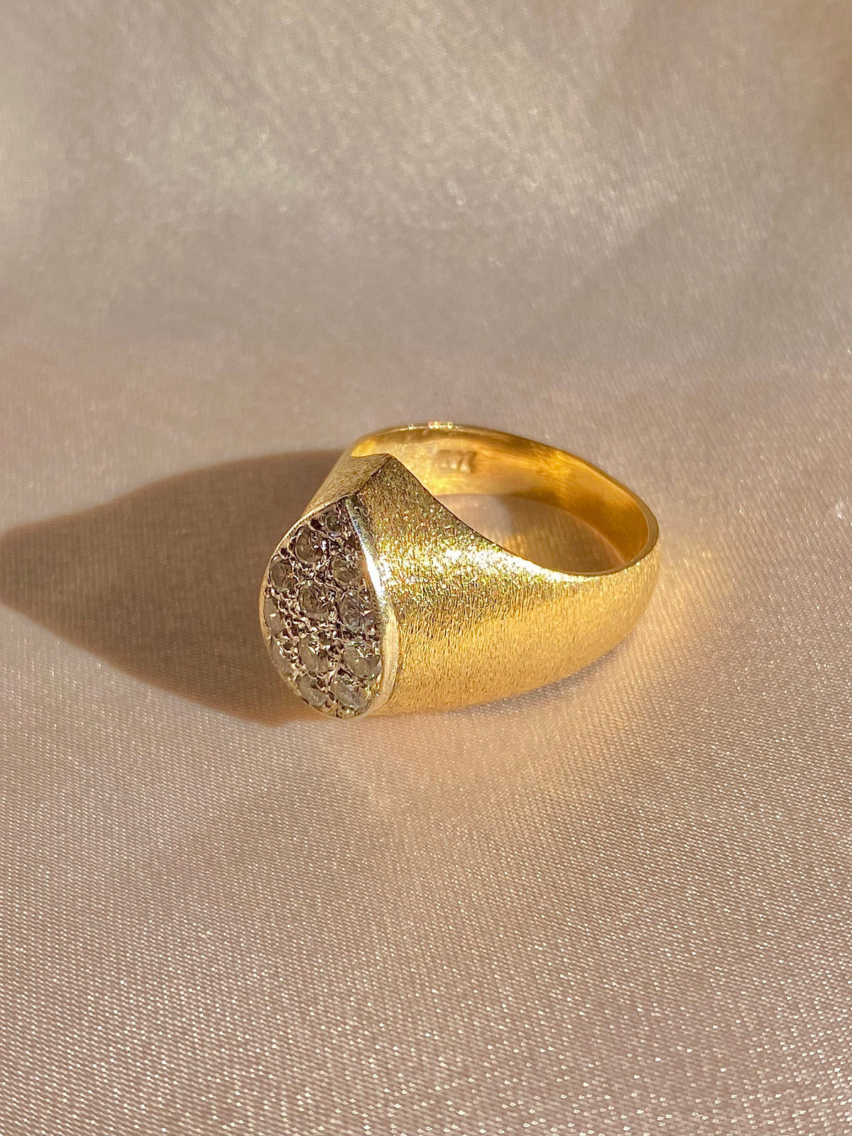 Vintage 14k Diamond Pear Cluster Ring
