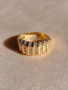 Vintage 14k Diamond Column Ring 1.00 cts