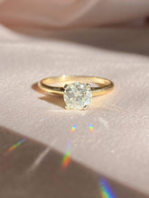 Load image into Gallery viewer, 14k Yellow Gold Platinum Solitaire Diamond Ring 1.02 cts

