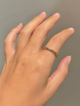 Load image into Gallery viewer, Vintage 14k Rainbow Diamond Eternity Band 0.95 cts
