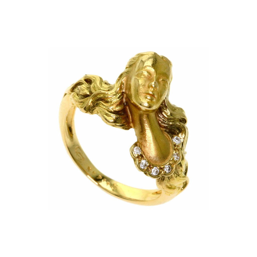 Vintage 18k Diamond Goddess Carrera y Carrera Ring