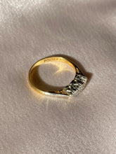 Load image into Gallery viewer, Antique 18k Platinum Trilogy Diamond Art Deco Ring
