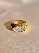 Load image into Gallery viewer, Vintage 18k East West Diamond Cluster Designer Ring by J Rossi
