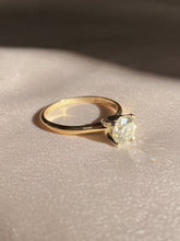Load image into Gallery viewer, 14k Yellow Gold Platinum Solitaire Diamond Ring 1.02 cts
