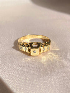 Vintage 14k Diamond Tiered Ring
