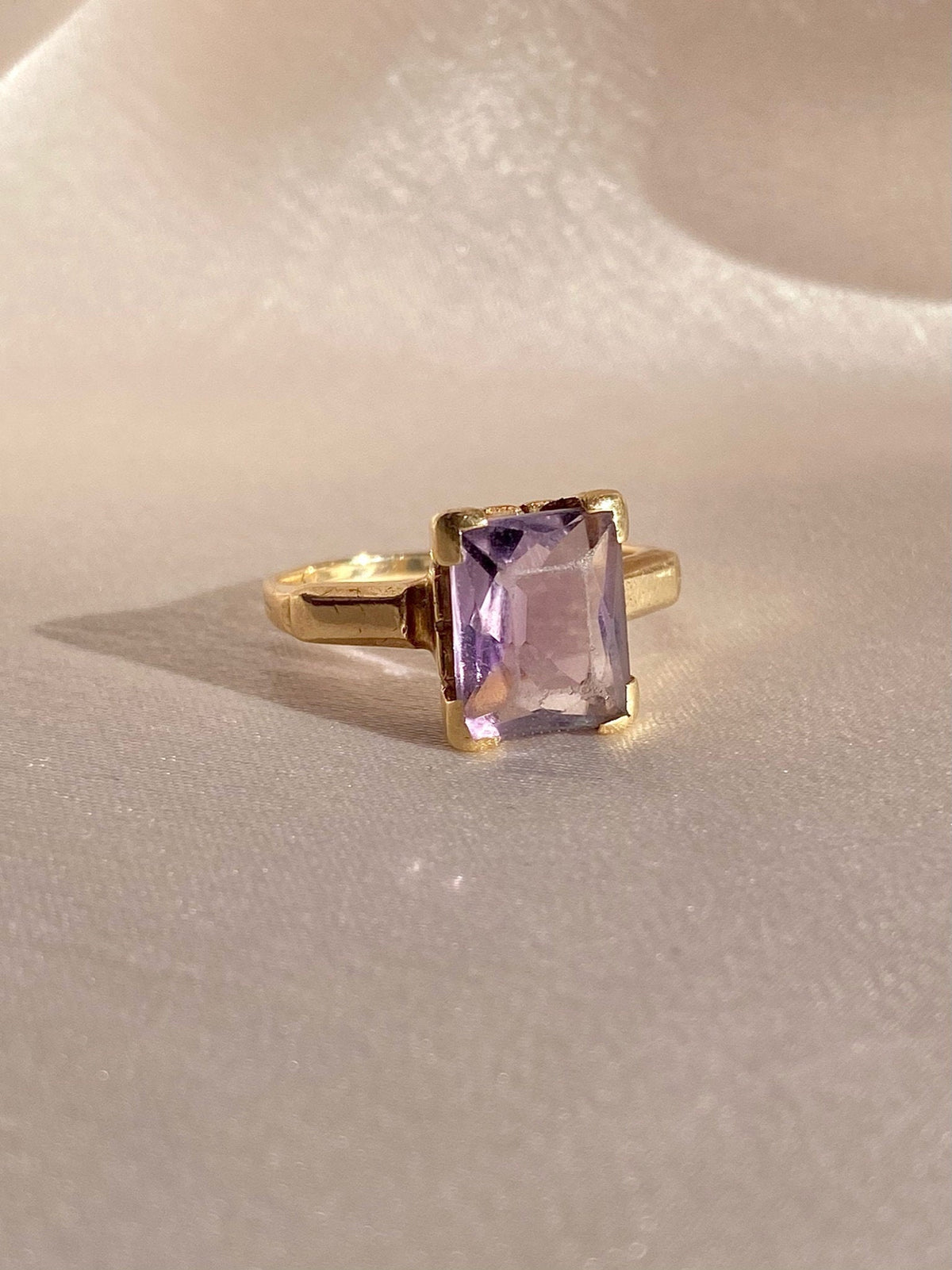 Antique 10k Amethyst Ring by OB 1920s