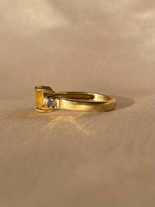 Vintage 9k Citrine Tanzanite Ring