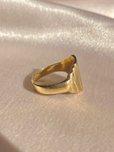 Load image into Gallery viewer, Antique 9k Diamond Starburst Signet Ring 1900s
