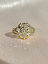 Load image into Gallery viewer, Antique 14k Diamond Old Mine Cut Cluster Ring
