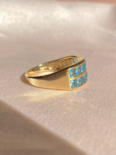 Load image into Gallery viewer, Vintage 14k Topaz Princess Cut Channel Ring
