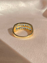 Load image into Gallery viewer, Vintage 14k Topaz Princess Cut Channel Ring
