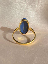 Load image into Gallery viewer, Antique 18k Lapis Lazuli Cameo Ring Wedgwood 1800s
