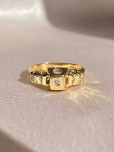 Vintage 14k Diamond Tiered Ring