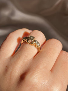 Vintage 14k Diamond Tiered Ring