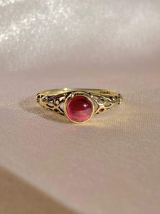 Antique 10k Garnet Merlot Cabochon Ring