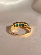 Load image into Gallery viewer, Antique 18k Turquoise Boat Ring 1899
