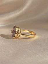 Load image into Gallery viewer, Vintage 9k Amethyst Pearl Target Ring
