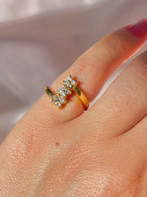 Load image into Gallery viewer, Vintage 18k Diamond Flower Waterfall Ring
