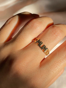 Vintage 9k Mom MUM Ring