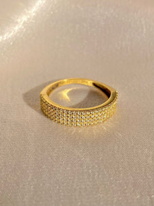 Vintage 18k Zirconia Pavé Ring
