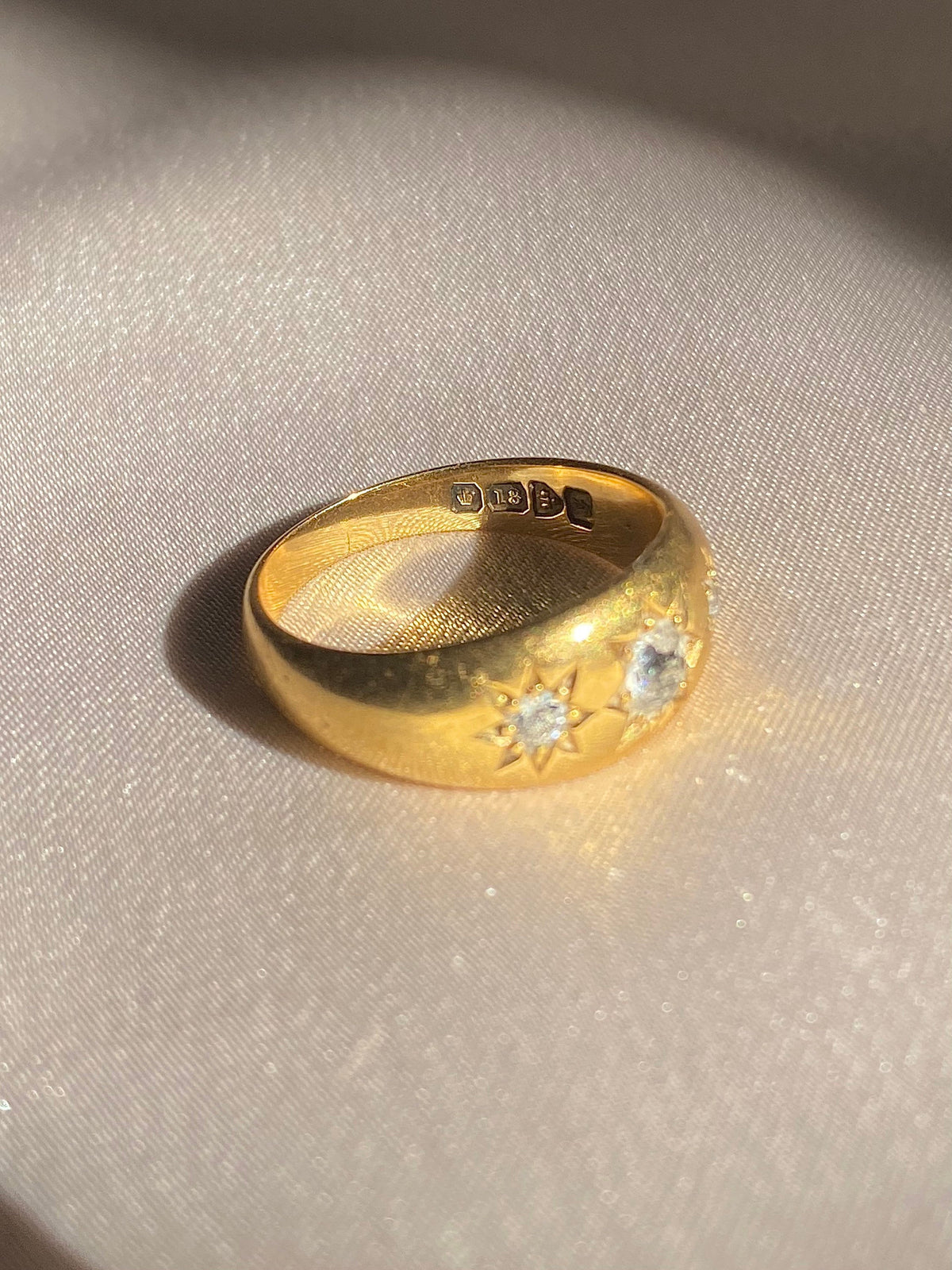 Antique 18k Diamond Trilogy Gypsy Ring 1909