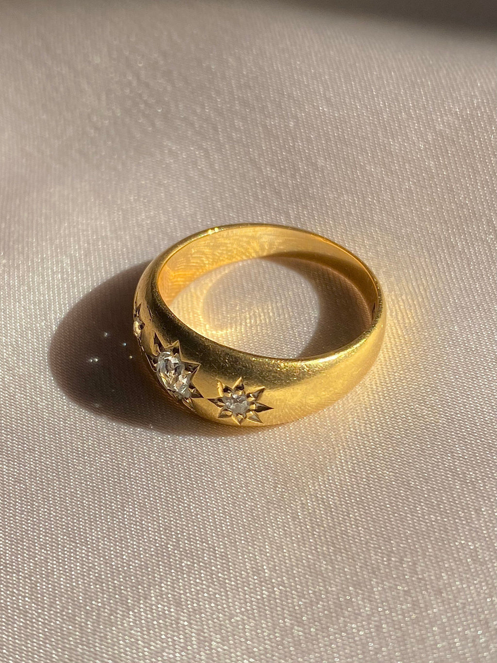 Antique 18k Diamond Trilogy Gypsy Ring 1909