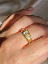 Load image into Gallery viewer, Antique 18k Diamond Trilogy Gypsy Ring 1909
