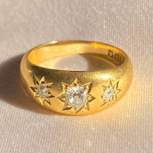 Load image into Gallery viewer, Antique 18k Diamond Trilogy Gypsy Ring 1909
