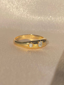 Antique 18k Diamond Skinny Trilogy Gypsy Ring