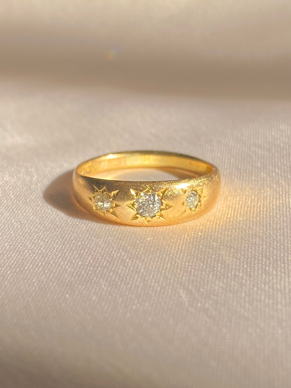 Antique 18k Diamond Trilogy Gypsy Ring 1909-10