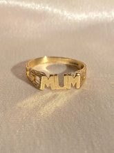 Load image into Gallery viewer, Vintage 9k Mom MUM Ring
