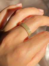 Load image into Gallery viewer, Vintage 18k Zirconia Pavé Ring

