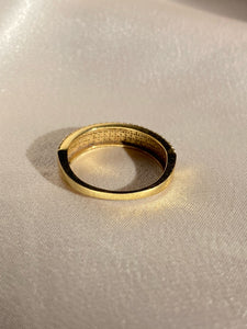 Vintage 18k Zirconia Pavé Ring
