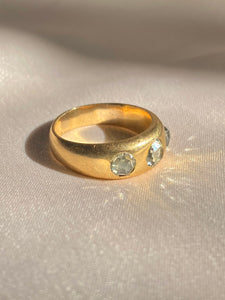 Antique 18k Diamond Trilogy Georgian Gypsy Ring