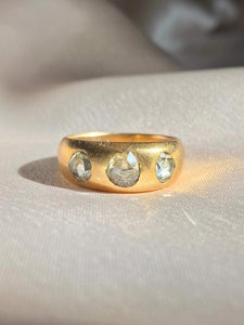 Antique 18k Diamond Trilogy Georgian Gypsy Ring