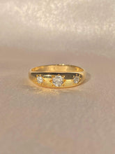 Load image into Gallery viewer, Antique 18k Diamond Skinny Trilogy Gypsy Ring
