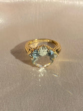 Load image into Gallery viewer, Vintage 10k Green Amethyst Diamond Floral Ring
