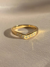 Load image into Gallery viewer, Vintage 9k Gold Diamond Chevron Ring
