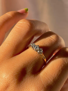 Vintage 18k Diamond Platinum Trilogy Ring