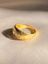 Load image into Gallery viewer, Antique 18k Diamond Trilogy Filigree Gypsy Ring
