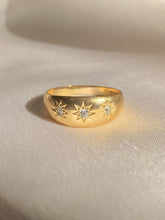 Load image into Gallery viewer, Antique 18k Diamond Trilogy Gypsy Ring 1913
