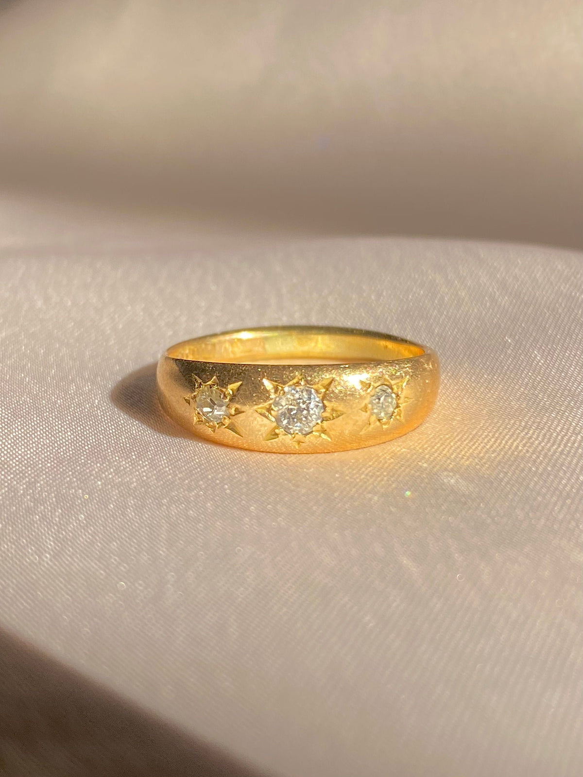 Antique 18k Diamond Trilogy Gypsy Ring 1909-10