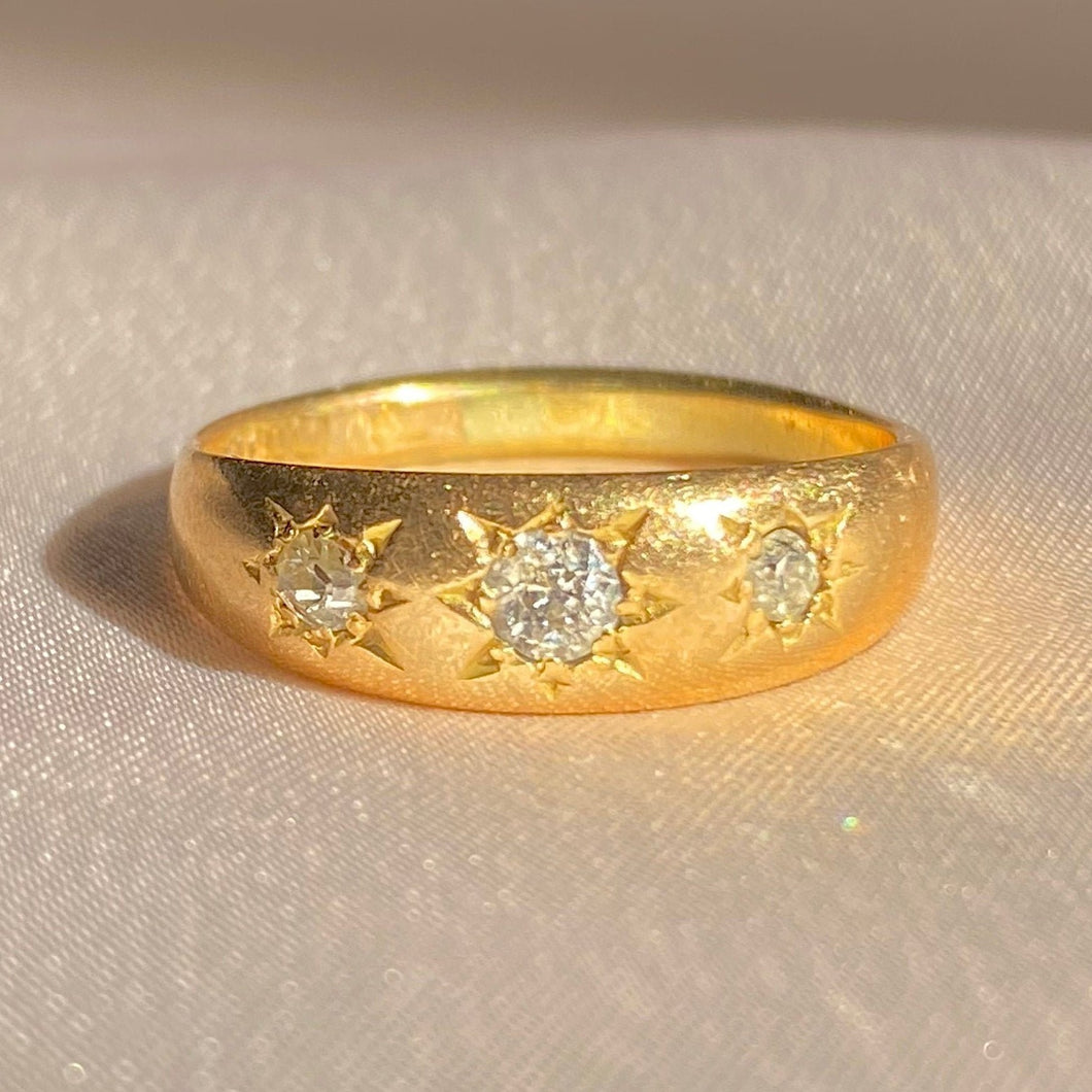 Antique 18k Diamond Trilogy Gypsy Ring 1909-10